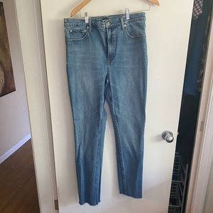 Gap cigarette cut jeans with unfinished hem